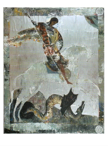 icono de natalia kirillova san jorge y el dragón