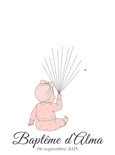 illustration personnalise bapteme