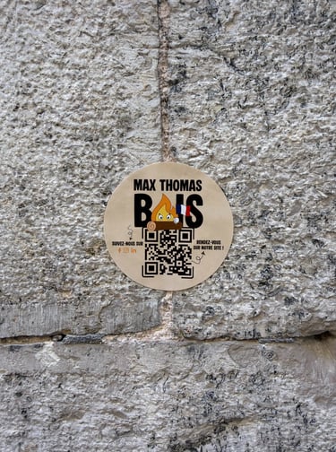Sticker promo personnalisé maxthomasbois