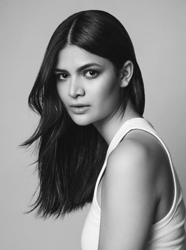 retrato de una modelo que se hizo el book con Kristen Wicce