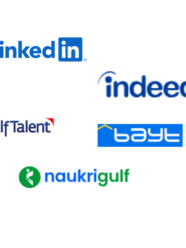Job searching , Indeed, linked IN gulftalent