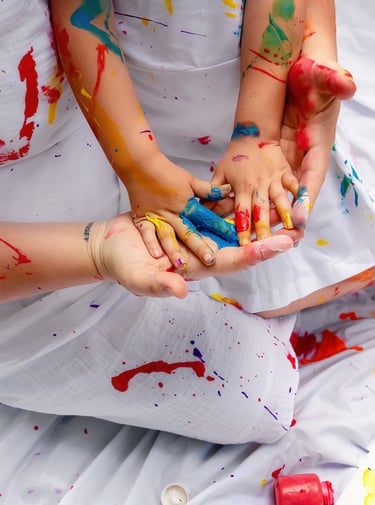 Lancaster PA family paint fight photos by Lancaster PA Photographer