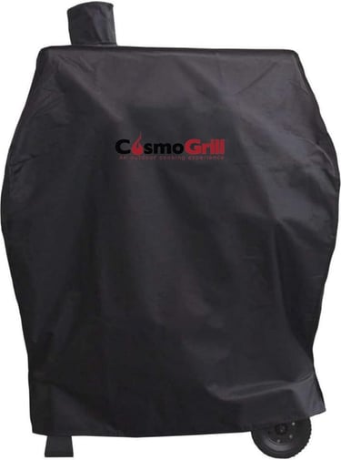 a black grill cover for a grill