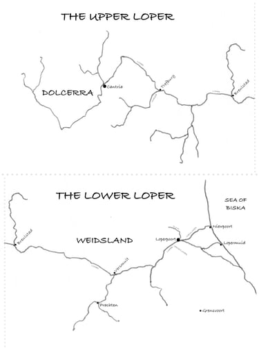 Map of the Upper and Lower Loper river