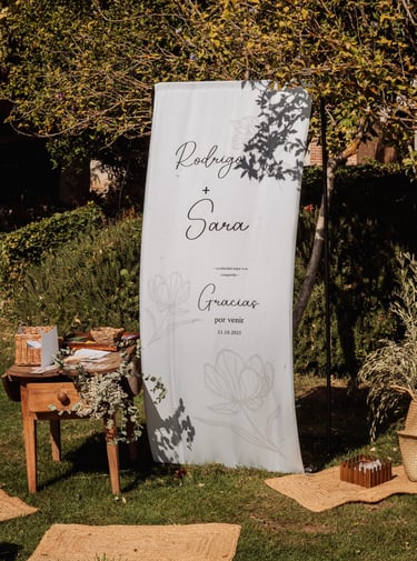 cartel de bienvenida bodas