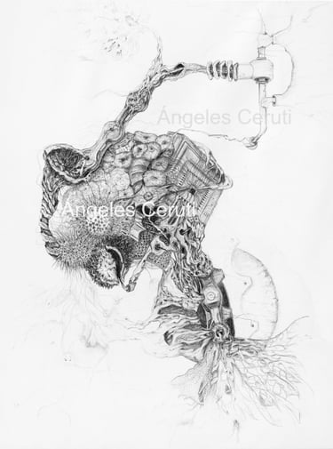 Dibujo en grafito sobre lienzo UADE SNAV 2021