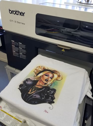 Custom heat transfer logo application on cotton hoodies