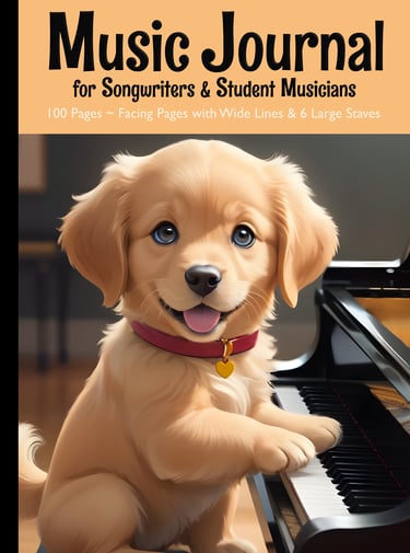 Music Journal - Cute Dog at the Piano