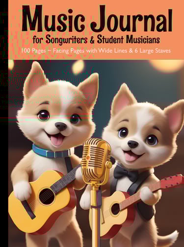 Music Journal - Cute Dogs playing Guitar