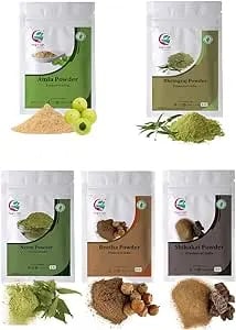 Poudre à base de plantes pour masque capillaire