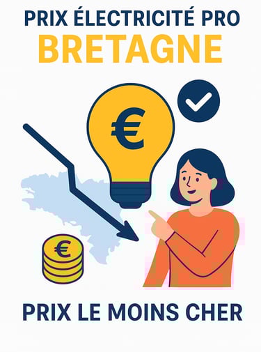 infographie le prix électricite le plus bas de Bretagne avec nos services