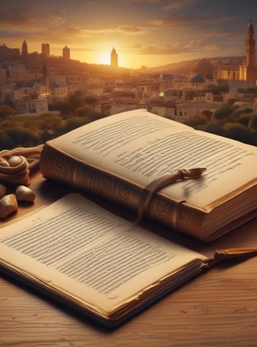 An engaging image of academic textbooks on church history.