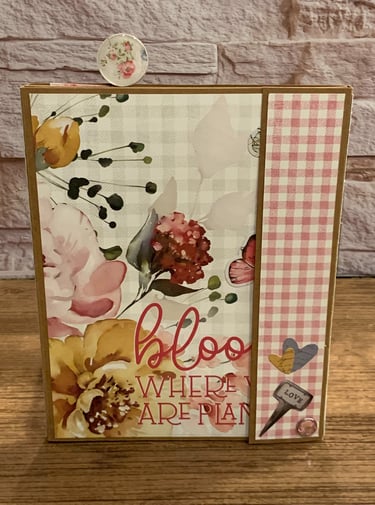 Bloom Where You Are Planted Handmade 6 × 8 Photo Folio