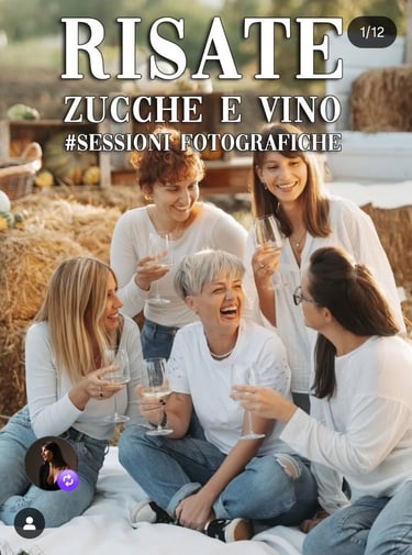 foto vigna autunno shooting amiche famiglia vigna zucche