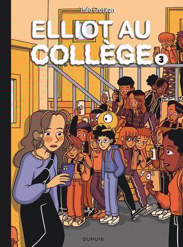 Première de couverture du tome 3 de la BD Elliott au collège