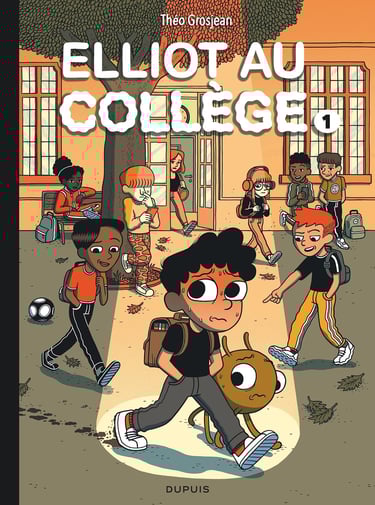 Première de couverture du tome 1 de la BD Elliot au collège