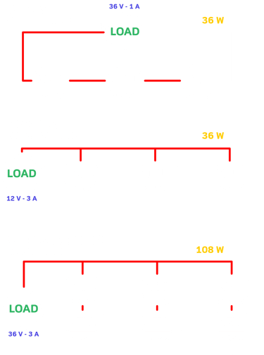 Electrical schematic - series, parallel and series-parallel circuits