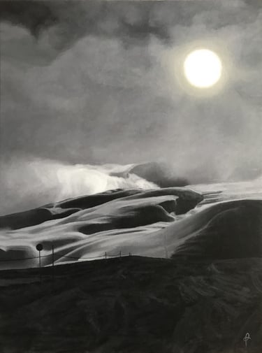 Tableau peinture à l'huile - La montagne