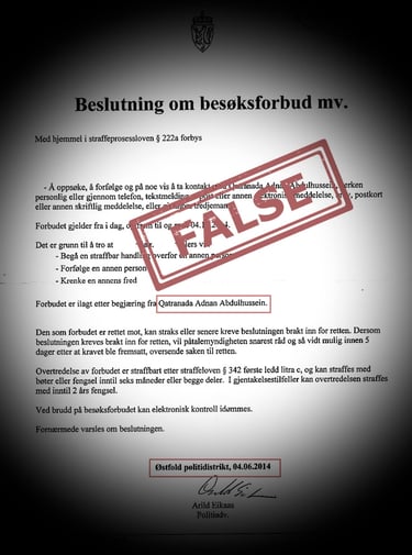 وثيقة من الشرطة، باسم زوجة صلاح حسن الساعدي، قطر الندى عدنان عبد الحسين، في قضية جريمة قتل كيدية 