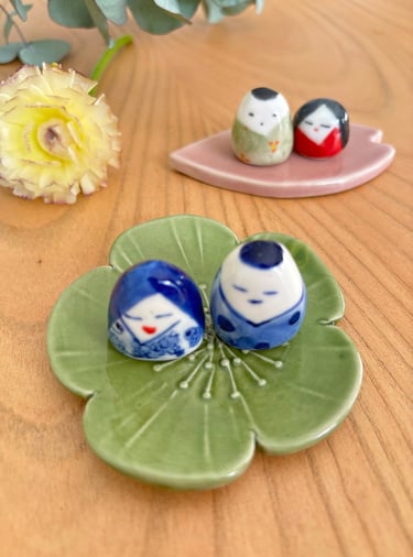 Décoration en porcelaine japonaise de Tobe Yaki