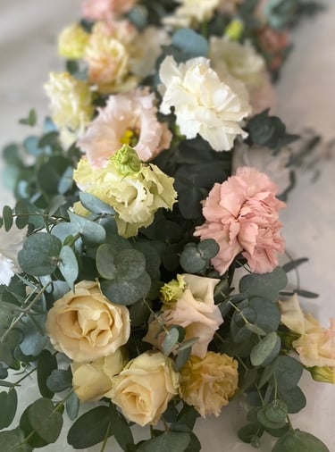 décor floral pour voiture mariés