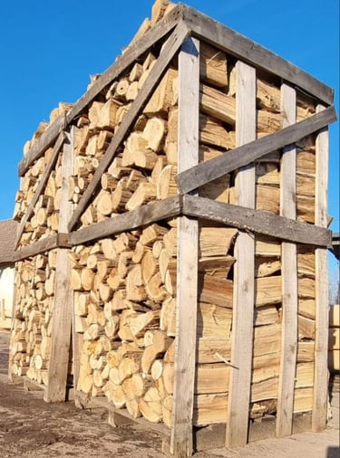 Brennholz, eiche, Robinie