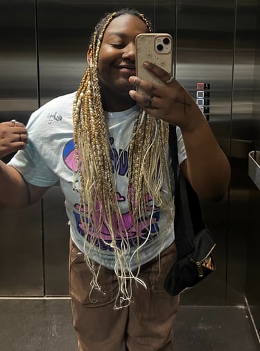 Mirror selfie in elevator