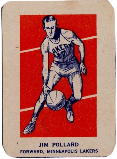Jim Pollard Wheaties Card Minneapolis Lakers