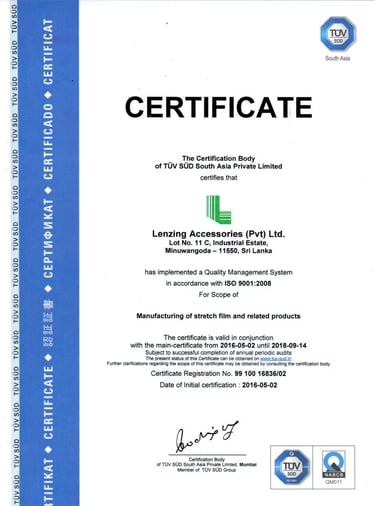 lenzing accessories certificate