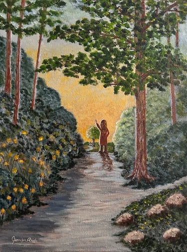 Waving to the Swing on a Sunny Morning, 2024, Acrylic on canvas, 12 x 9 x 1/2 inches  $225