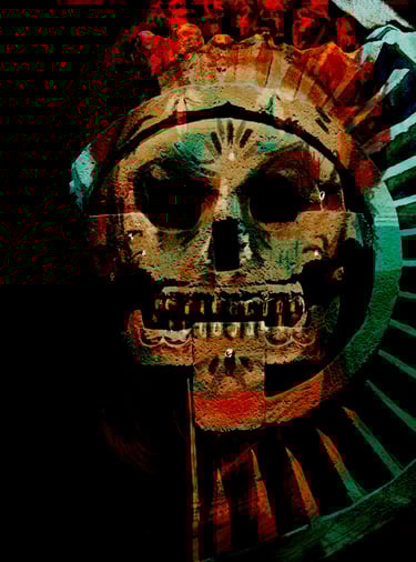 Digital design for Day fo the Dead selfie