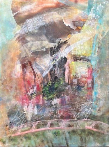 passing through - original abstract acrylic by nikki kelly art