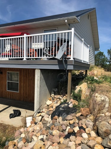 Wrap around second story deck