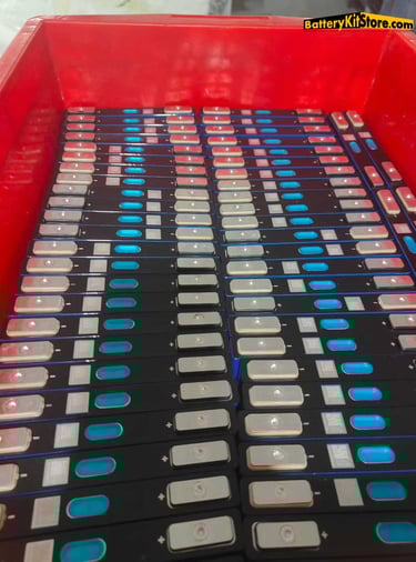 a red box with a lot of batteries