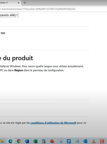 Téléchargement de l'image ISO officielle de Windows 11 depuis le site de Microsoft