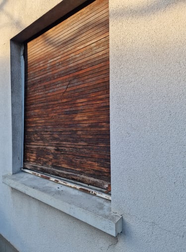 volet roulant en bois trop beau