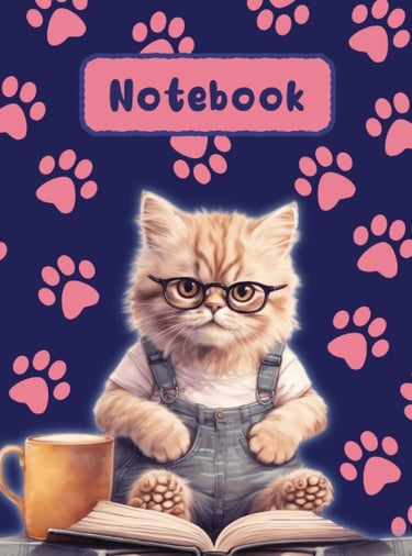 CUTE CAT NOTEBOOK (Blue/Pink)