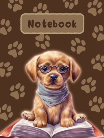 CUTE DOG NOTEBOOK (Brown)
