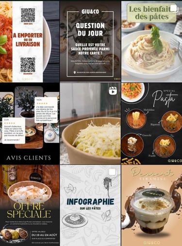 Feed d’un compte Instagram d’un client