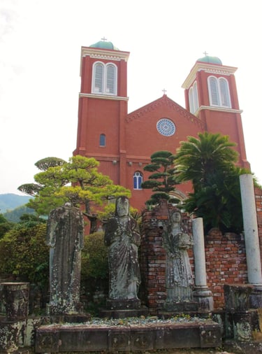 Urakami Cathedral in Nagasaki rebuilt after World War II