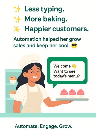 WhatsApp automation, automate, engage, grow with talk create