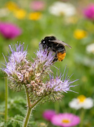 prairie fleurie biodiversite espaces verts lotissement Domaine du Parc Belbeuf