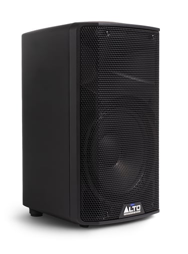 Altavoz activo Alto Professional TX410 de 10 pulgadas, vista frontal en perspectiva