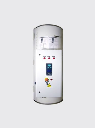 Bild einer Lotus Plasma Therme Serie S Ansicht von vorne ohne Hintergrund