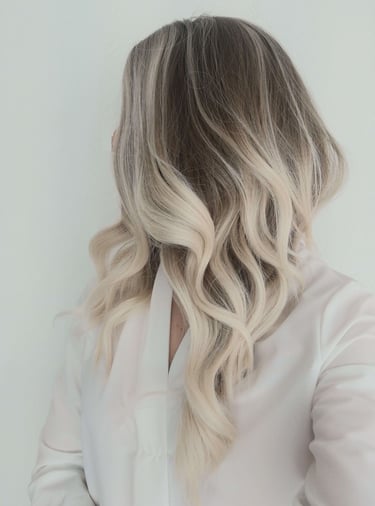 banguotas blond ombre perukas be kirpčiukų, ilgis 55cm