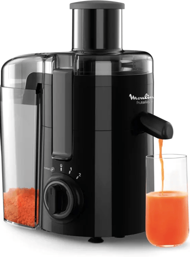Moulinex Frutelia JU370810, Licuadora 350 W, gran diámetro de apertura, diseño compacto, 2 velocidad