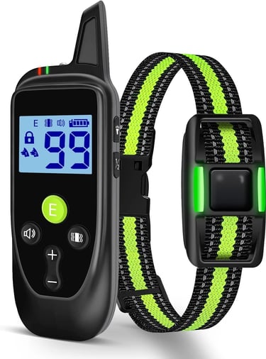 IHPUKIDI Collar Adiestramiento para Perros, 3 Modos de Entrenamiento y Rango Remoto de 1000 Metros