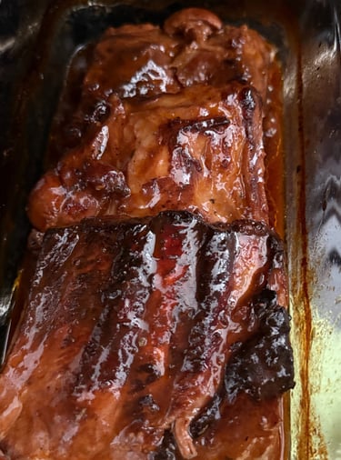 Receta de costillas con salsa de mora