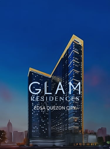 a tall building with a large glass window