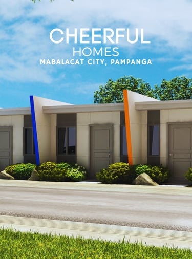 a building with a sign that says cheerful homes